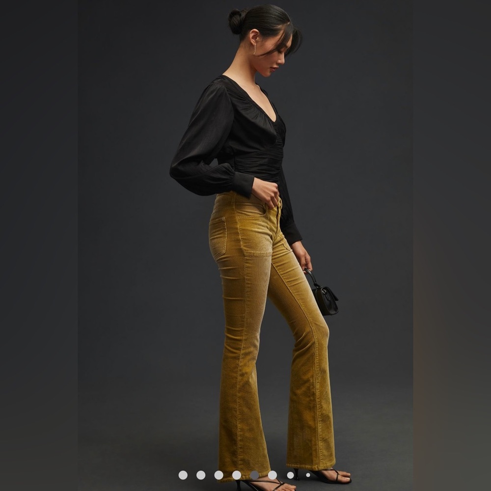 Anthropologie The Icon Flare Corduroy Jeans Size-31 Tall /